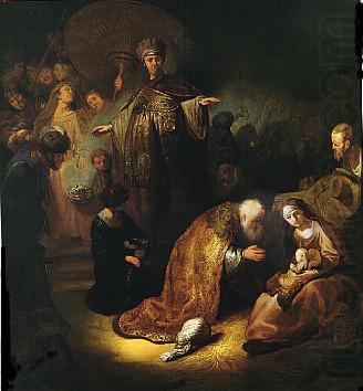 REMBRANDT Harmenszoon van Rijn The Adoration of the Magi. china oil painting image